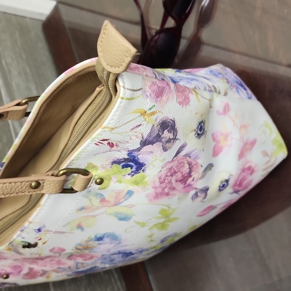 Elliott lucca limited edition floral hand bag tote with zipper top - Picture 6 of 17